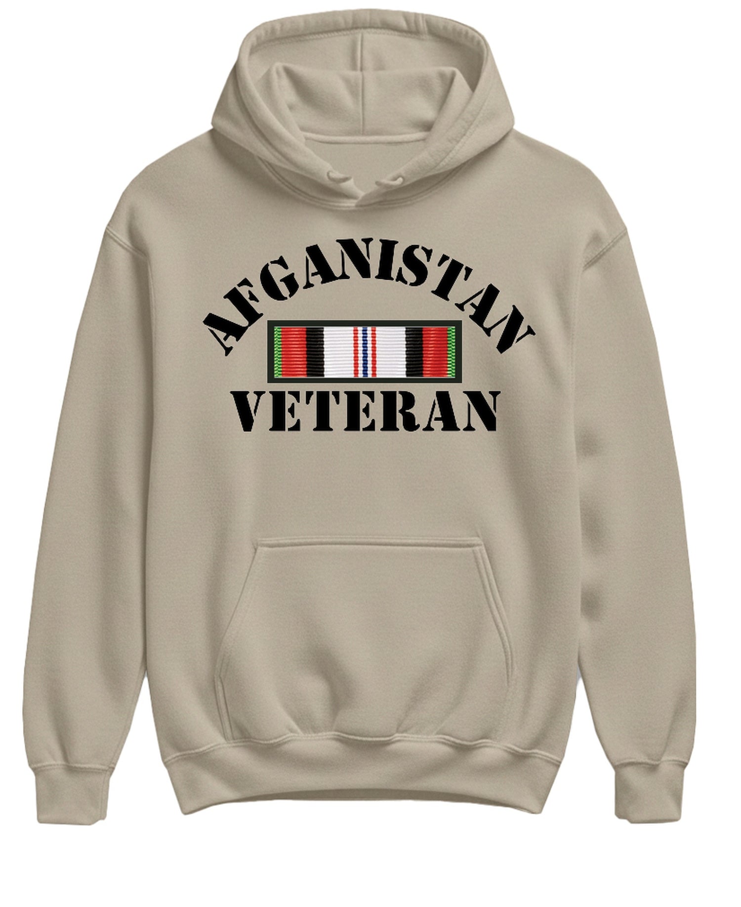 Afghanistan Veteran Hoodie Funny Gift for Military Service Member Army Vet Pullover Sweatshirt Men Women - Sand