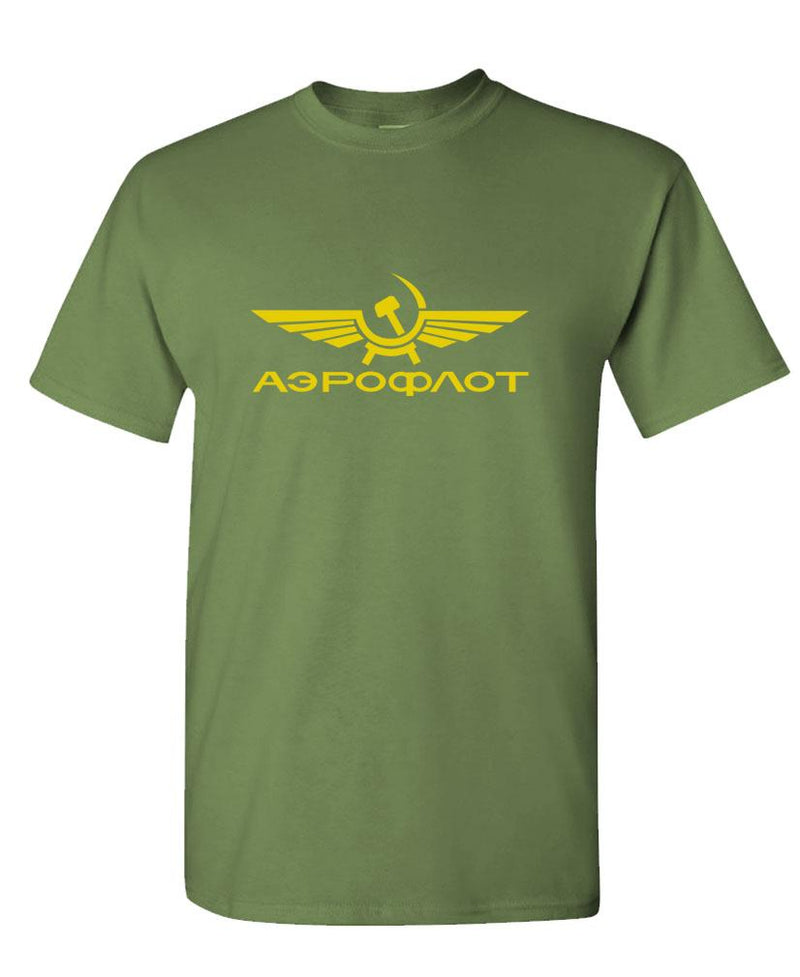 AEROFLOT - retro funny russian airline - Cotton Unisex T-Shirt