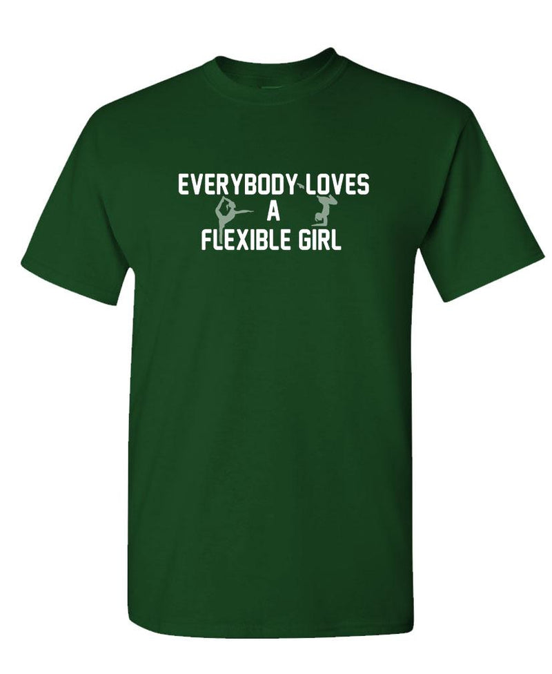 A FLEXIBLE GIRL - Everyone loves one - Unisex Cotton T-Shirt Tee Shirt