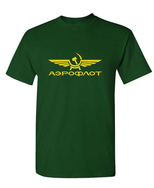AEROFLOT - retro funny russian airline - Cotton Unisex T-Shirt