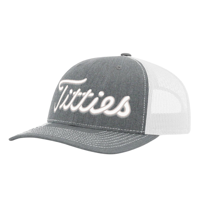Titties Puff Embroidered Trucker Hat – Adjustable Snapback Cap