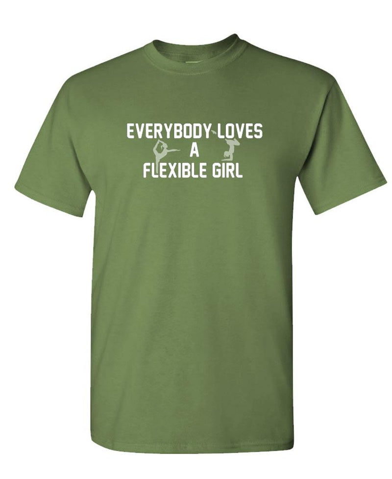 A FLEXIBLE GIRL - Everyone loves one - Unisex Cotton T-Shirt Tee Shirt