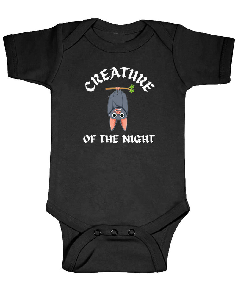 Creature of the Night Infant Bodysuit Funny Baby Onesie Novelty Shower Gift Boys Girls Unisex - Black