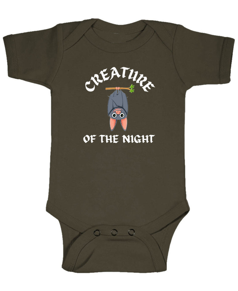Creature of the Night Infant Bodysuit Funny Baby Onesie Novelty Shower Gift Boys Girls Unisex - Chocolate