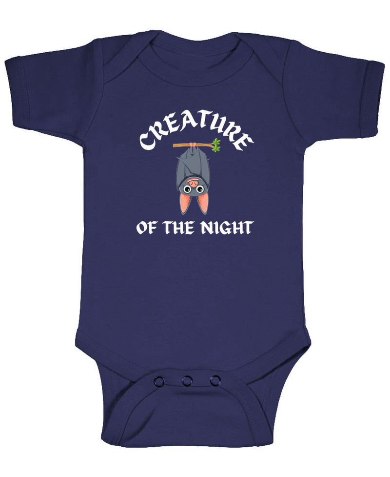 Creature of the Night Infant Bodysuit Funny Baby Onesie Novelty Shower Gift Boys Girls Unisex - Navy