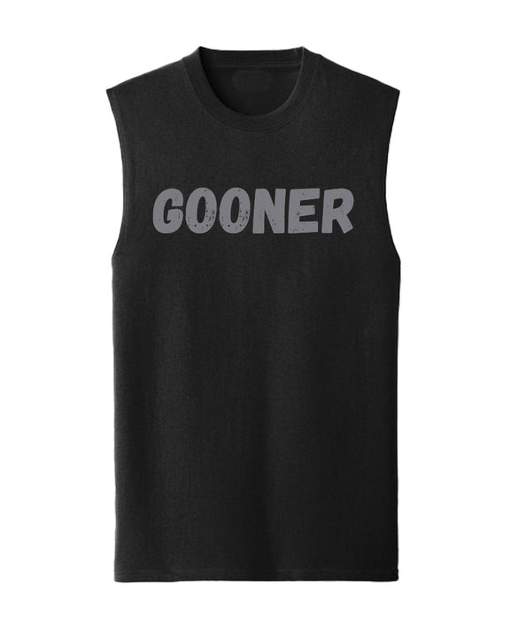 Funny Gooner Sleeveless T-Shirt Graphic Novelty Tank Top Gift for Men Women - Black