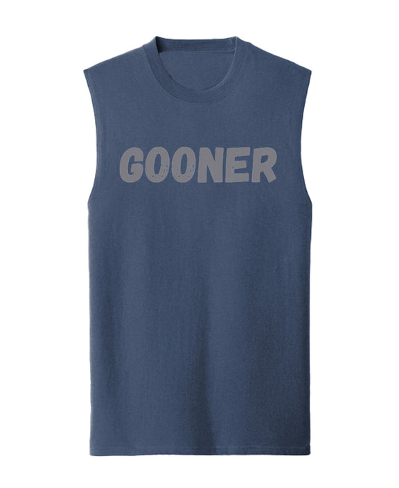 Funny Gooner Sleeveless T-Shirt Graphic Novelty Tank Top Gift for Men Women - Navy