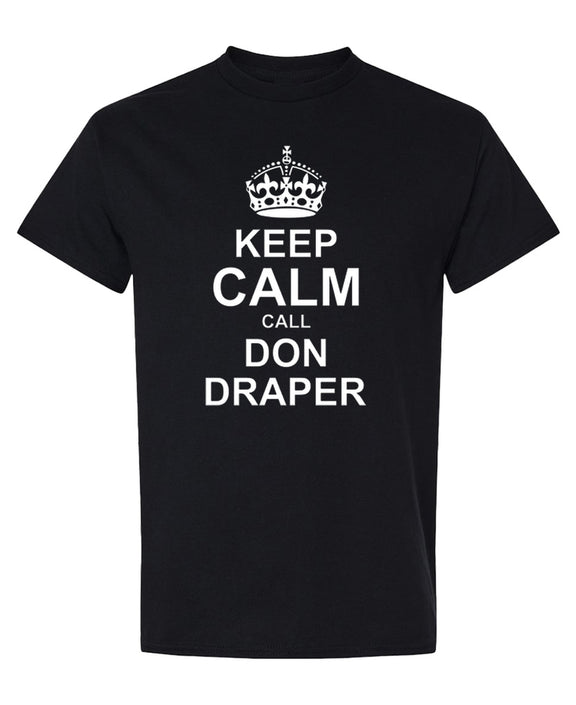 Keep Calm T-Shirt Funny Retro Graphic Tee Novelty Gift Sarcastic Vintage Style Casual Top Men Women - Black