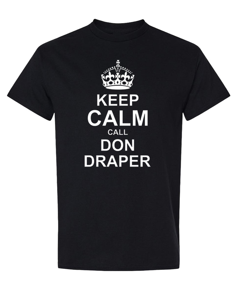 Keep Calm T-Shirt Funny Retro Graphic Tee Novelty Gift Sarcastic Vintage Style Casual Top Men Women - Black