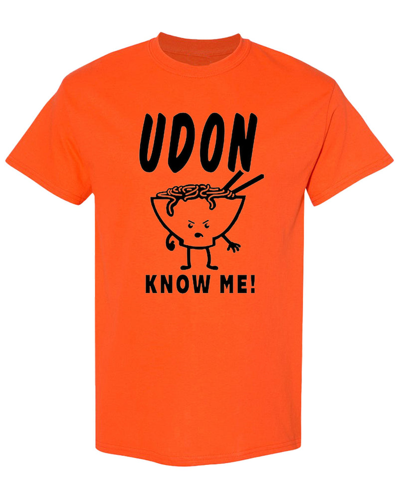 Funny Udon Noodle T-Shirt Women Asian Food Lover Ramen Foodie Pun Graphic Tee Joke Gift Men Women - Orange