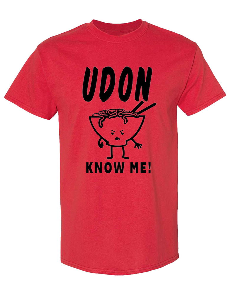 Funny Udon Noodle T-Shirt Women Asian Food Lover Ramen Foodie Pun Graphic Tee Joke Gift Men Women - Red