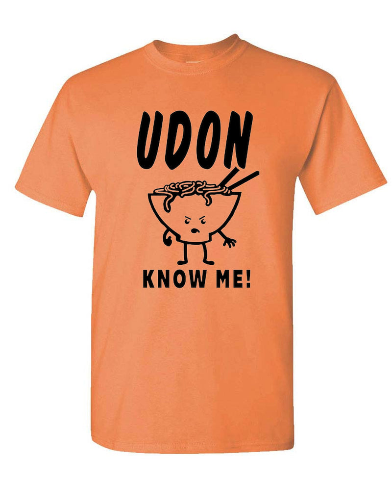 Funny Udon Noodle T-Shirt Women Asian Food Lover Ramen Foodie Pun Graphic Tee Joke Gift Men Women - Tangerine