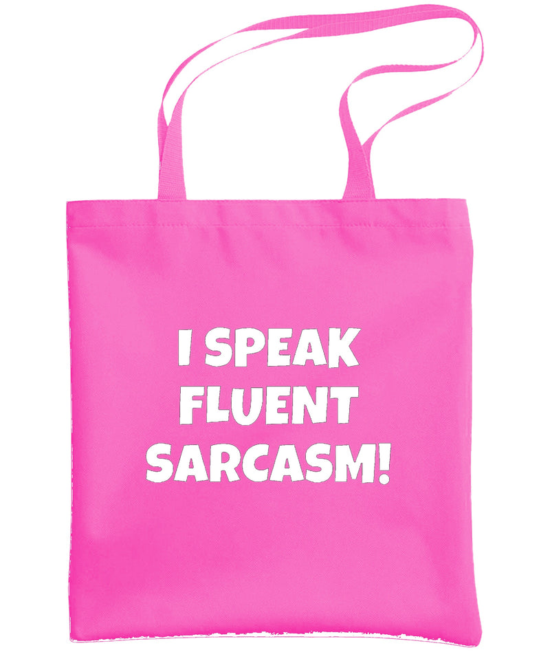 Sarcasm Tote Bag Funny Sarcastic Humor Canvas Reusable Shopping Grocery Gift for Men Women - Hot Pink