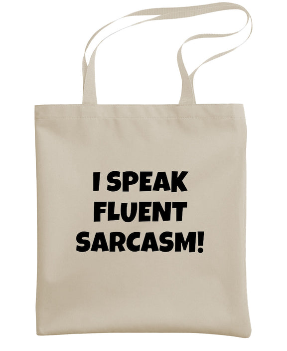 Sarcasm Tote Bag Funny Sarcastic Humor Canvas Reusable Shopping Grocery Gift for Men Women - Natural
