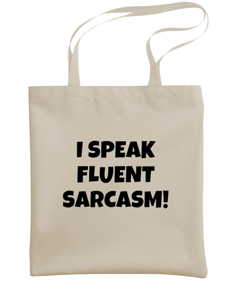 Sarcasm Tote Bag Funny Sarcastic Humor Canvas Reusable Shopping Grocery Gift for Men Women - Natural