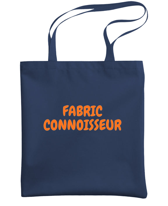 Sewing Tote Bag Funny Quilting Gift for Quilter Seamstress Fabric Lover Craft Room Organizer Women - Navy